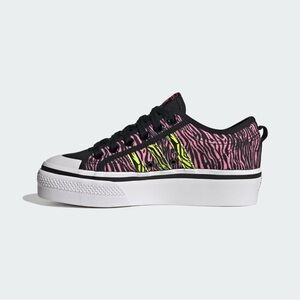 Adidas Pink and Yellow Zebra Nizza platform Stripe Sneakers